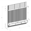 Ver imagem 4 de Painel Ripado para TV até 75 Polegadas MDF 219CMX250CM Modular 1 Nicho 1 Prateleira Marrom