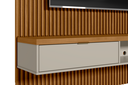 Ver imagem 7 de Painel Ripado para TV até 75 Polegadas MDF 219CMX250CM Modular 1 Nicho 1 Prateleira Marrom