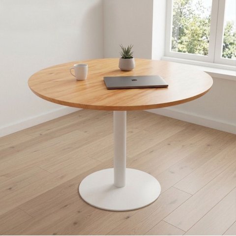 Base de Mesa Jantar Metal Pintura Epóxi Branca Antiferrugem Alta Duração com Pés Niveladores