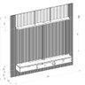 Painel para TV até 75 Polegadas Ripado Modular 1 Nicho 1 Prateleira 260cm - 6