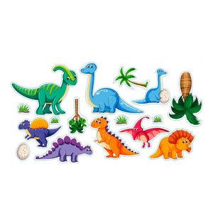 Adesivo Decorativo de Parede Infantil Dinos - Dinosauros Fama Adesivos