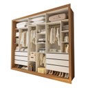 Ver imagem 2 de Closet Casal Itália 6 Gavetas Carvalho/branco - Minastex