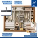 Ver imagem 4 de Closet Casal Itália 6 Gavetas Carvalho/branco - Minastex
