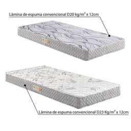 Kit 2 Colchões Solteiro Ecoline D-20 78x188x12 e D-23 88x188x14  - 2