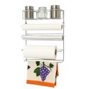 Ver imagem 4 de Suporte Cozinha 5 em 1 Aço Cromado Porta Papel Toalha para Parede, Porta Alumínio, Plástico Film e P