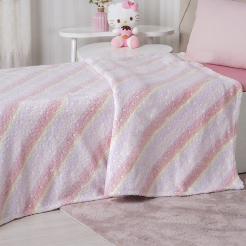 Manta Solteiro Candy Brilha no Escuro 150x220 Super Macia Rainbow