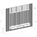Ver imagem 3 de Painel Ripado para TV até 75 Polegadas MDF 300CMX250CM Modular 1 Nicho 1 Prateleira Marrom