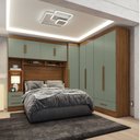 Ver imagem 1 de Quarto Modulado Casal Completo 4 Peças 5 Portas 4 Gavetas com Maleiro Smart Plus Espresso Móveis