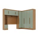 Ver imagem 2 de Quarto Modulado Casal Completo 4 Peças 5 Portas 4 Gavetas com Maleiro Smart Plus Espresso Móveis