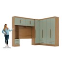 Ver imagem 6 de Quarto Modulado Casal Completo 4 Peças 5 Portas 4 Gavetas com Maleiro Smart Plus Espresso Móveis