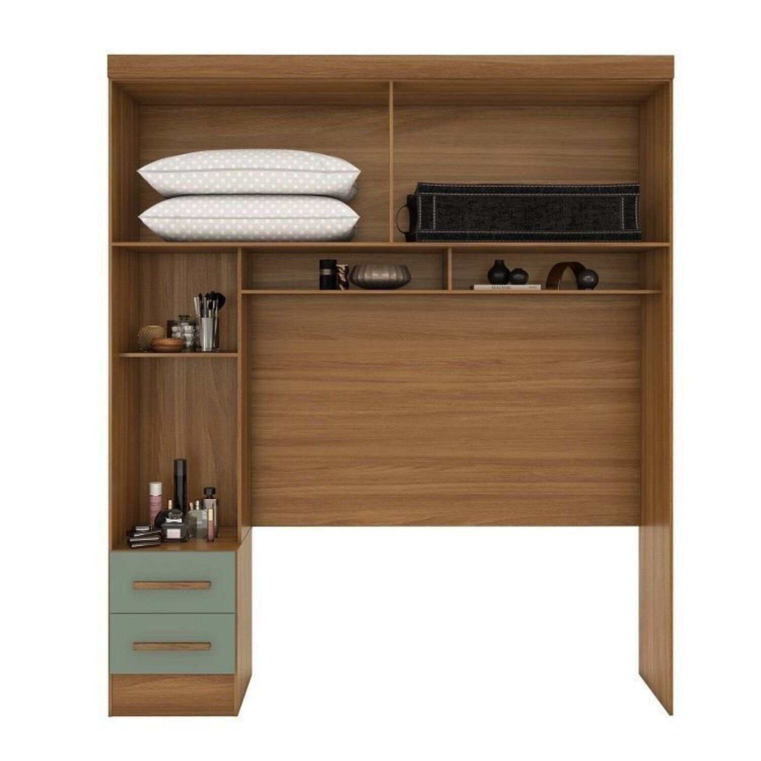 Quarto Modulado Casal Completo 4 Peças 5 Portas 4 Gavetas com Maleiro Smart Plus Espresso Móveis - 13