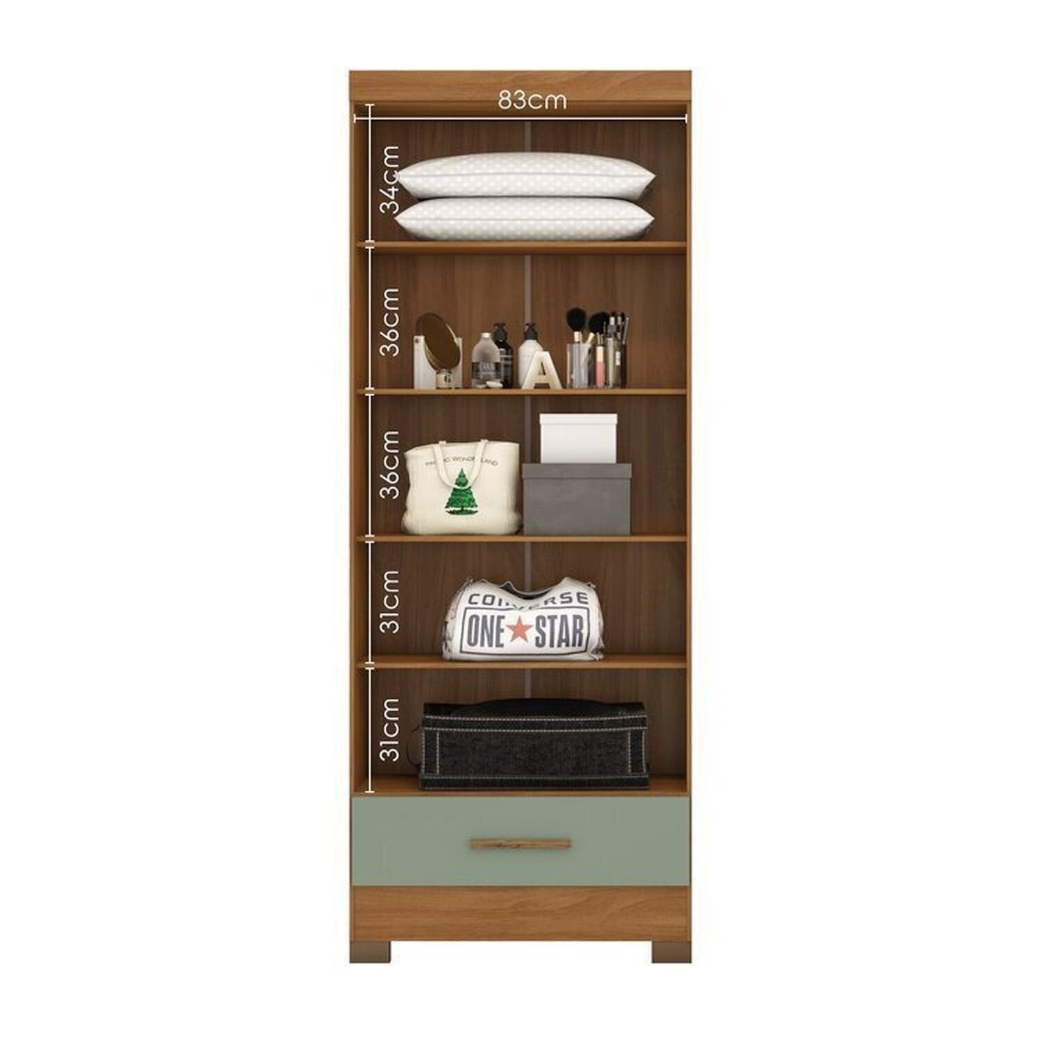 Quarto Modulado Casal Completo 4 Peças 5 Portas 4 Gavetas com Maleiro Smart Plus Espresso Móveis - 18