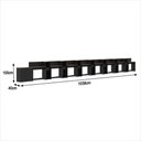 Ver imagem 6 de Conjunto de Escritório Smart 7 Livreiro 1 Buffet e 8 Mesas 90cm - Preto e Cedro