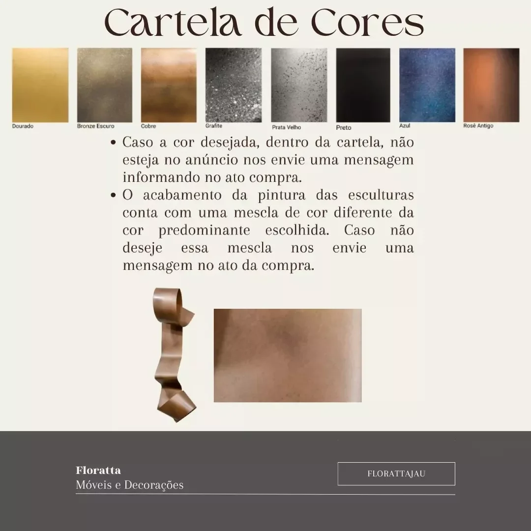 Ver imagem 5 de Escultura Parede de Metal Decoração Sala Quarto Escritório Bronze Escuro