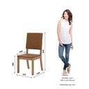 Ver imagem 7 de Conjunto de Jantar Layla Diamond 6 Lugares Tampo MDF com Vidro Cadeiras Estofadas Caramelo Casa 812