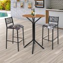 Ver imagem 1 de Conjunto Bistrô Dani 2 Banquetas e Mesa Tampo BP Redondo