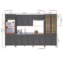 Ver imagem 4 de Cozinha Americana Modulada 6 Peças Torre Quente Cristaleira com Vidro Reflecta Sem Tampo Paris