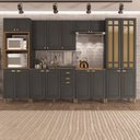 Ver imagem 2 de Cozinha Americana Modulada 6 Peças Torre Quente Cristaleira com Vidro Reflecta Sem Tampo Paris