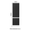 Ver imagem 3 de Paneleiro Armário de Cozinha 100% MDF 60 cm 2 Portas Branco/Preto Acordes Madesa