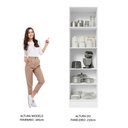 Ver imagem 6 de Paneleiro Armário de Cozinha 100% MDF 60 cm 2 Portas Branco/Preto Acordes Madesa