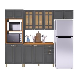 Cozinha Completa 4 Peças 12 Portas 2 Gavetas 2 Nichos para Forno Paris - 2