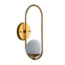 Ver imagem 6 de Kit 2 Arandelas de Parede Oval Moderna com Globo Vidro 12cm Decoração Sala, Casa, Quarto