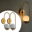 Ver imagem 3 de Kit 2 Arandelas de Parede Oval Moderna com Globo Vidro 12cm Decoração Sala, Casa, Quarto