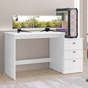 Ver imagem 1 de Mesa Gamer Tuboarte 100% em Mdf Branco