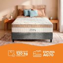 Ver imagem 5 de Cama Box Casal Cinza + Colchão Molas Ensacadas Pillow In Zidi Houston 138x188x65cm