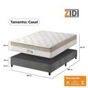 Ver imagem 4 de Cama Box Casal Cinza + Colchão Molas Ensacadas Pillow In Zidi Houston 138x188x65cm