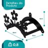 Suporte Enrolador de Mangueira de Jardim Flor Preto - 10