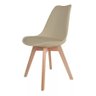 Kit 6 Cadeiras de Jantar Saarinen Leda Tulipa Base Wood Madeira Maciça com Estofado em Couro Fendi - 5