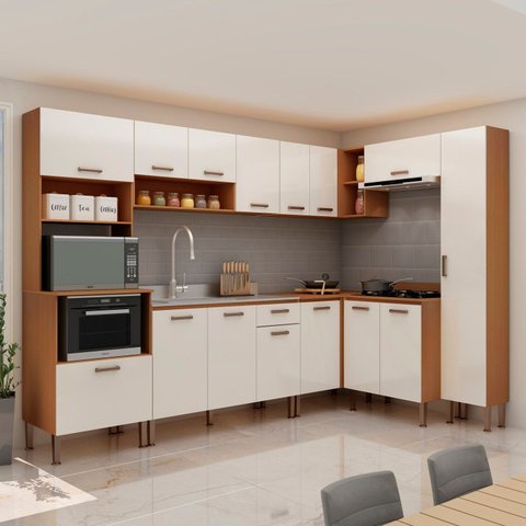 Cozinha Completa 8 Peças 100% Mdf Essência