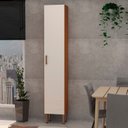 Ver imagem 6 de Cozinha Completa Modulada 8 Peças 100% MDF com Paneleiro Torre Quente e Balcão para Pia Essência Freijó/White Laca Bege