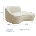 Ver imagem 5 de Kit Divã Recamier Orgânico Marrocos 180cm Lado Direito e 1 Poltronas Amore Bouclé