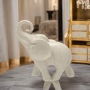 Ver imagem 2 de Escultura Elefante Decorativo em Resina na Cor Areia 22,5cm