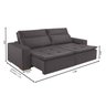 Sofá Retrátil e Reclinável 3 Lugares 190cm Veneza  - 3