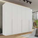 Ver imagem 3 de Guarda Roupa Casal 6 Portas 8 Gavetas Florianópolis 100% Mdf Valverde Moveis Branco