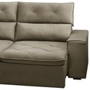 Ver imagem 7 de Sofá 3 Lugares Retrátil Reclinável Chaise Esquerdo 258cm Bergen F04 Veludo Amêndoa - Lyam Decor