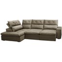 Ver imagem 2 de Sofá 3 Lugares Retrátil Reclinável Chaise Esquerdo 258cm Bergen F04 Veludo Amêndoa - Lyam Decor