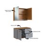Gabinete de Banheiro 80cm 100% Mdf com Espelheira 2 Portas sem Cuba Lívia - 8