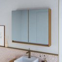 Ver imagem 4 de Gabinete de Banheiro 80cm 100% Mdf com Espelheira 2 Portas sem Cuba Lívia