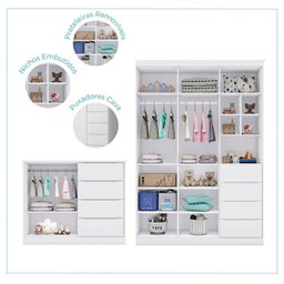 Quarto Infantil com Guarda Roupas e Cômoda Eloá  - 4