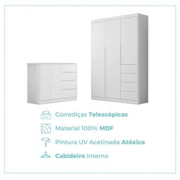 Quarto Infantil com Guarda Roupas e Cômoda Eloá  - 5