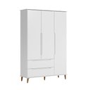 Ver imagem 2 de Roupeiro Retrô Lunna MDF Branco Acetinado - Peternella