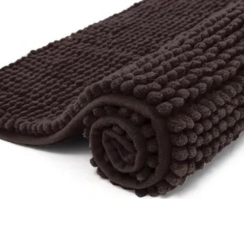 Tapete Banheiro Bolinha Tabaco Antiderrapante Macio Macarrão