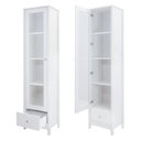 Ver mais imagens de Cristaleira para Sala de Jantar Porta de Vidro 1 Gaveta 181cm x 42,9cm Branco