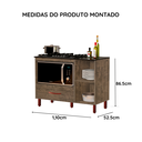 Ver imagem 5 de Balcão para Cooktop 5 Bocas com Nicho Micro-Ondas e Gaveta Córdoba Cozinha em MDP Córdoba:Canela