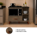 Ver imagem 6 de Balcão para Cooktop 5 Bocas com Nicho Micro-Ondas e Gaveta Córdoba Cozinha em MDP Córdoba:Canela