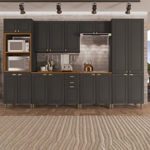 Cozinha Completa 6 Peças 18 Portas 2 Gavetas Paris 